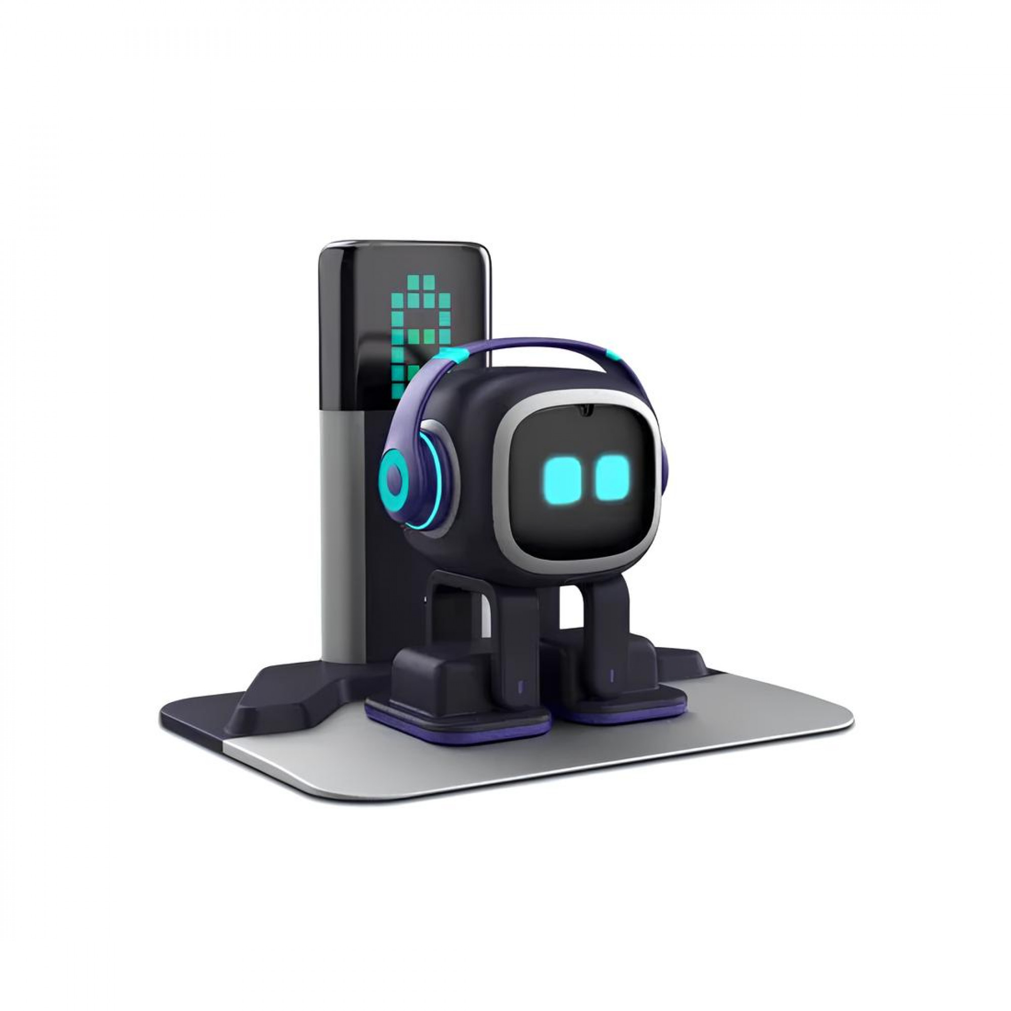 Розумний робот EMO GO HOME штучний інтелект Емо зі станцією color: Black